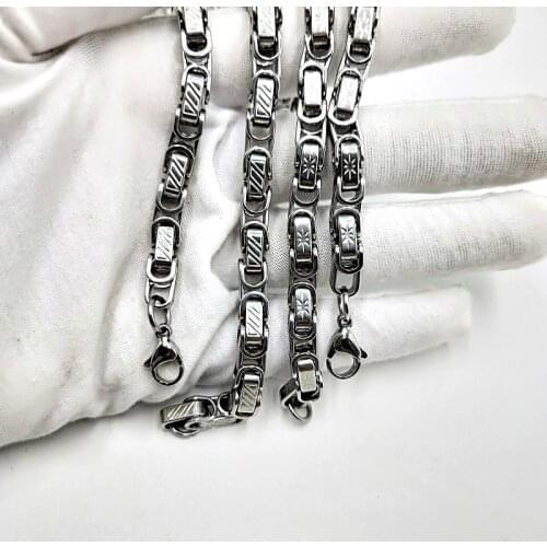 Necklace for mens stainless long chain necklace statement steel hip Hop rock large necklace jewelry for neck male accessories