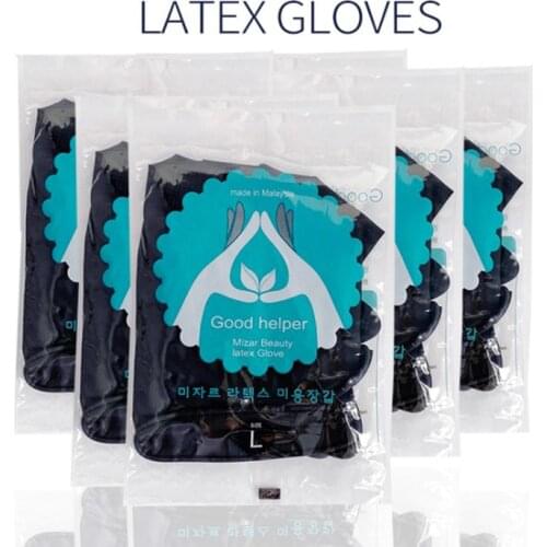 1Pair Hairdressing Gloves Salon Barber Thicker Rubber Black Latex Gloves Work Gloves For Home Rubber Tattoo Fast Shipping