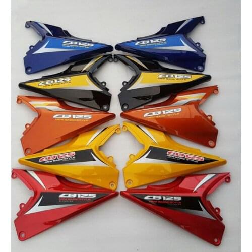 Motorcycle Plastic Faring Parts Side Covers Battery & Tool Panels for Sundiro Honda SDH125-53 CB125 Right & Left 1 Pair ABS PP