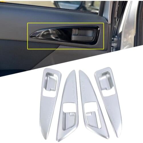 Fit For Mitsubishi Eclipse Cross 2018 2019 ABS Carbon Fibre Car Inner Door Bowl Cover Trim Sticker Covers Auto Accessories