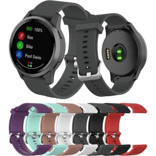 Sport Silicone Wrist Strap For Garmin Vivoactive 4 4S 3 Smart Watch Band For Venu SQ Forerunner245 645 Venu Replacement Bracelet