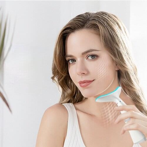 LED Photon Therapy Neck and Face Lifting Tool Vibration Skin Tighten Face Slim Reduce Double Chin Anti-Wrinkle Remove Device