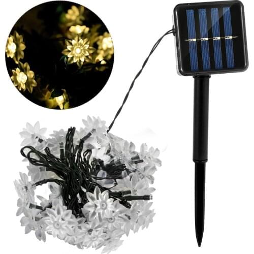 Solar Flower String Light Outdoor Waterproof Solar Fairy String Light For Garden Party Wedding Patio Decor Outdoor Solar