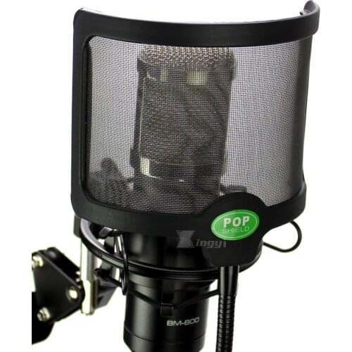 Universal Shock Mount Stand Mic Pop Filter Foam Recording Microphone Wind Screen Shield Clamp For BM800 BM700 Broadcast Studio