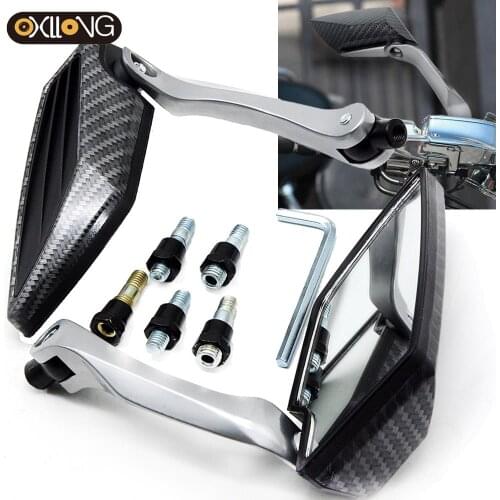 Universial 8mm 10mm Motorcycle Rearview Mirrors Motorbike Black Side Mirrors for Honda Suzuki Yamaha Kawasaki Scooter Ducati