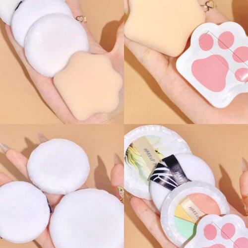 1pc Sandwich Puff Delicate Soft White Cosmetic Puff Make-up On The Natural Set Makeup Thick Powder Puff Beauty Make Up Tools