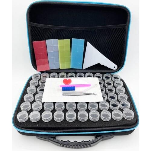 15/30/60 Bottles Diamond Painting Wax Set Accessories storage Box embroidery diamond tool Drill Storage Hand bag With Bottles