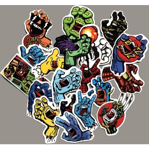 19 Pcs/lot Cool Santa Cruz stickers for Notebook Laptop Stickers Toy PVC Waterproof Suitcase decals