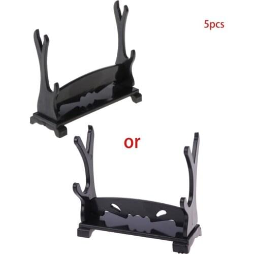 5pcs Two Tiers Holder Display Stand PVC Bracket Rack for Cartoon and Comics Show Sword Wand Collection