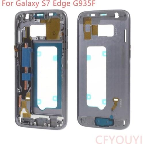5pcs/lot For Samsung Galaxy S7 Edge G935 G935F Mobile Phone Plate Middle Frame Housing Body Bezel Chassis with Side Buttons