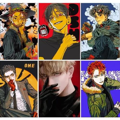 5d Diy Square/Round Diamond Painting Cartoon Boy Personality Picture Rhinestone Mosaic Cross Stitch Home Decoration