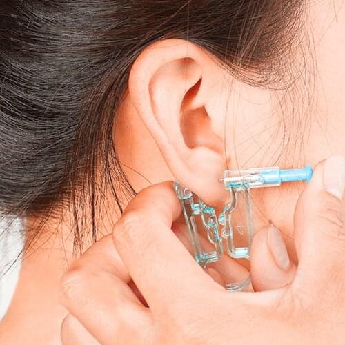 6PCS Disposable Sterile Ear Piercing Unit Cartilage Tragus Helix Piercing Gun NO PAIN Piercer Tool Machine Kit