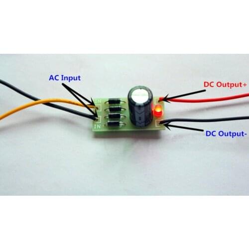 AC-DC Converter AC 6V-32V (50V 470UF) to 12V Full-bridge Rectifier Filter Power Supply Module