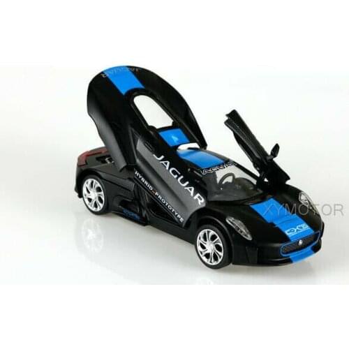 CaiPo 1:32 Models for Jaguar C-X75 CX75 Diecast Metal Racing Car Model Toys Kids Boys Girls Gifts Black/White/Silver Metal