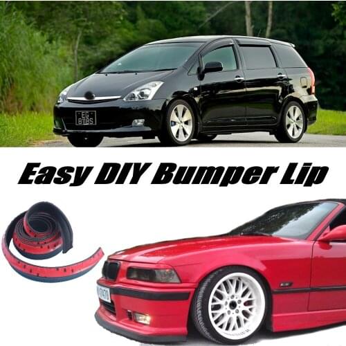 NOVOVISU For TOYOTA Strip Skirt Wish Bumper Lip / Body Kit Front Spoiler Deflector Skirt Lips Body Kit Wing Bodykit Splitter