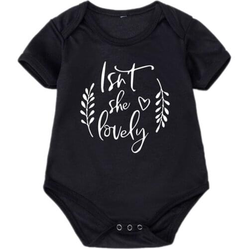 Cotton Letter Short Jumpsuit for Kids One Piece Girl and Boy Bodysuit Newborns Overalls Baby Clothing Unisex Romper Baby Clothes