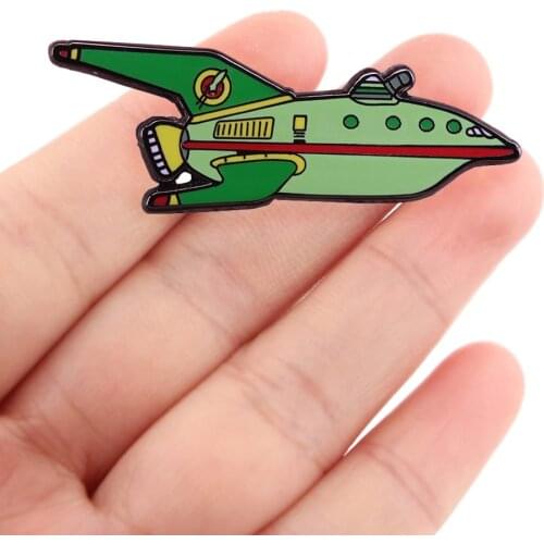 DZ1218 Anime Planet Express Ship Creativity Hard Enamel Pin Badge Backpack Collar Lapel Jewelry Friends Birthday Gifts