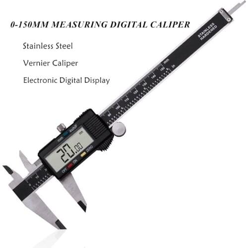 0-150mm Stainless Steel Electronic Digital Vernier Caliper Micrometer Measuring Tool Depth Pitch Measuring Instruments