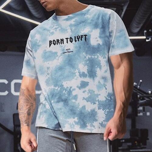 T Shirt Men Bodybuilding And Fitness Loose Casual Lifestyle Wear T-Shirt Male Streetwear Hip-Hop Tops Loose Sport T-Shirt