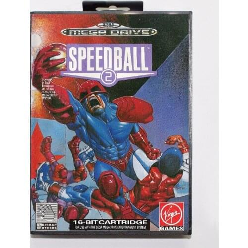 Speedball 2 Game Cartridge 16 bit MD Game Card With Retail Box For Sega Mega Drive For Genesis