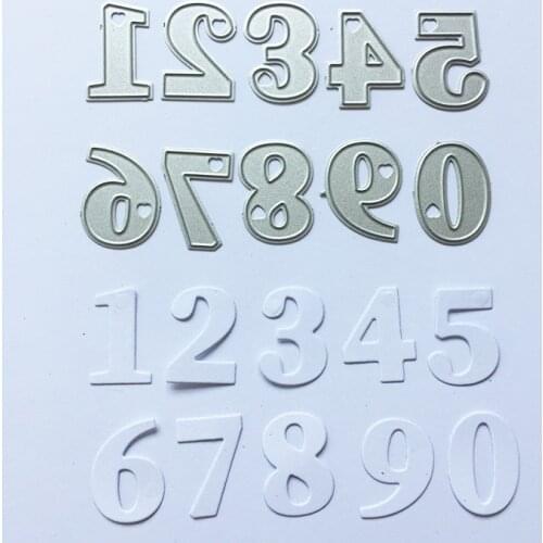 0-9 Number Metal Cutting Dies Stencil DIY Embossing Card Craft Dies Scrapbooking