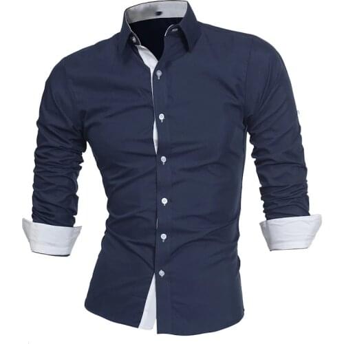Men Shirts 2021 Male High Quality Long Sleeve Shirt Casual Slim Fit Business Luxury Black Man Dress Shirts Plus Size 4XL