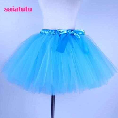 2021 New Fluffy Skirt Mesh Dress Princess Girl Childrens Birthday Dance Festival New Year Stage Performance Costume Sky Blue