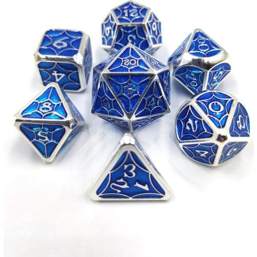 New arrival dnd dice set dados rol d6 d10 d20 metal polyhedra d&d rpg dice dobbelstenen kości do gry uncle dnd