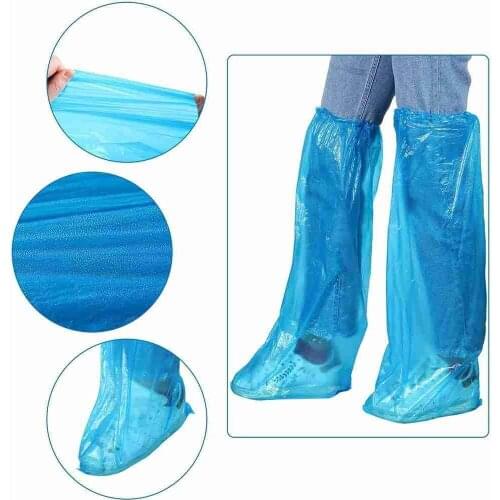 Shoe Cover Disposable Rain Shoe Covers High-Top Anti-Slip Rainproof Shoe Covers Waterproof Thick Plastic Shoe Cover High Quality