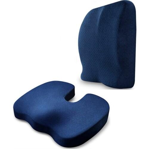 Sciatica pillow Lumbar Support Pillow for Back Chair Coccyx Pad ForTailbone Polyurethan Memory Foam Velvet Fabric Chair Cushion