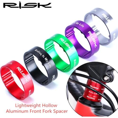 RISK 5/10mm Mountain Road Bike Bicycle Hollow Front Fork Stem Headset Spacer Adjustment Washer Aluminium Alloy