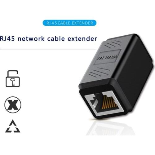 RJ45 Connector Cat7/6 Ethernet Adapter Network Extender Convertor Extension Cable for Ethernet Cable Female to Female