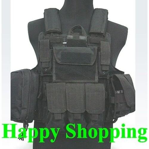 Tactical Heavy Duty Molle Combat Strike Plate Carrier Hunting Outdoor Vest Black