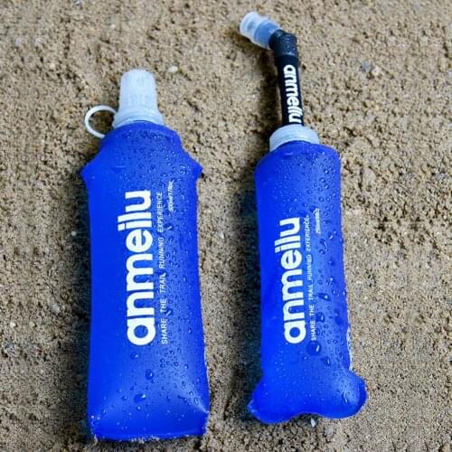 TPU Soft Folding Water Bottles BPA-Free Collapsible Flask Outdoor Marathon Running Water Portable Replenishment Equipment