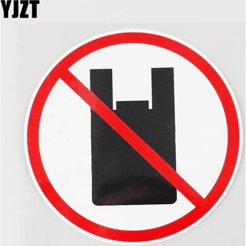 YJZT 11.5CMX11.5CM Prohibition Sign PVC Decal Superior Quality Car Sticker Label 11B-0237