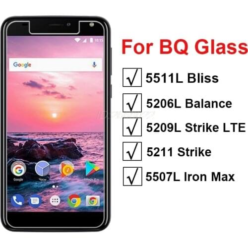 Tempered Glass for BQ BQ-5511L Bliss Smartphone Film Explosion-proof 9H Protective Screen Proector for BQ-5206L 5209L 5211 5507L