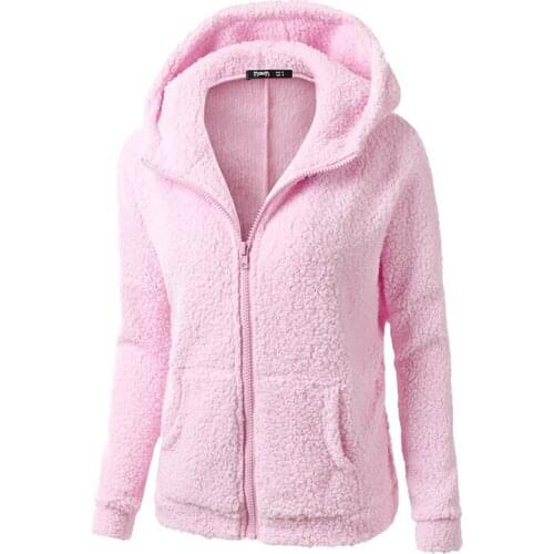 Bigsweety Hot Sale Women Fleece Hoodies Winter Warm Hooded Long Sleeve Zipper Thicken Coat Outwear Sudaderas Jacket Sweatshirts