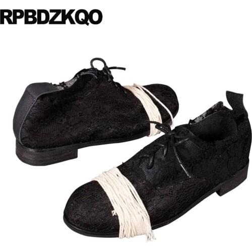 Lace up designer shoes women luxury 2019 black fashion china spring autumn chinese round toe ladies genuine leather low heel