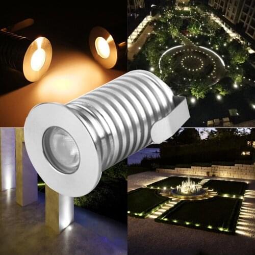 1W 3W Mini LED Underground Light Outdoor Waterproof IP7 Corner Step Light Stainless Steel Embedded Road Buried