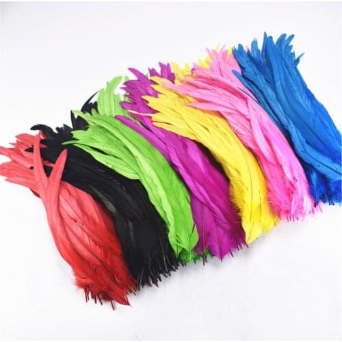 100Pcs Natural Rooster Tail Feathers Rooster Feather 25-30CM 10-12" Pheasant Feathers for Crafts Wedding Decoration Feathers Diy