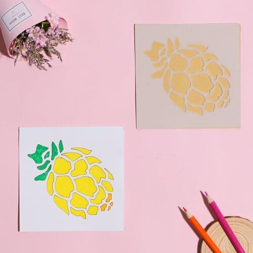 13*13 pineapple pvc Layering Stencils for DIY Scrapbooking/photo album Decorative Embossing DIY Paper Cards Crafts