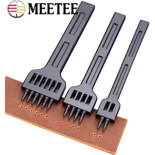 4/5/6mm Spacing Leather Hole Punching Tool DIY Hand Sewing Stitching Punches Leathe Craft Tools BK029