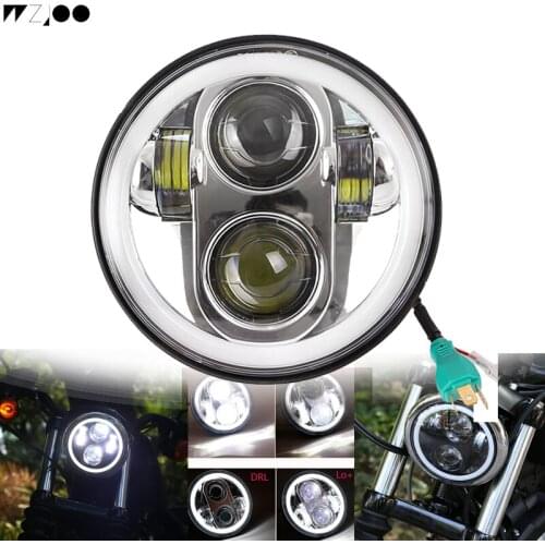 5.75 Inch 40W LED Headlight 5 3/4' LED Headlamp Driving Light for Disc Glide For Super Glide ,Custom ,Switch Back Motorcycles