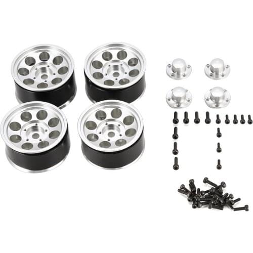 AUSTARHOBBY AX516 4PCS 1.55 Inch RC Car Aluminum Alloy Wheel Rim for Axial SCX10 90046 D90 TF2 Tamiya 1/10 RC Crawler