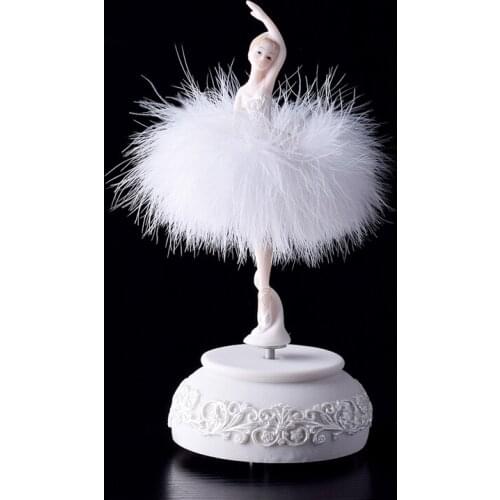 Ballet Girl Music Box Home Decoration Ornaments Dancing Princess fairy garden miniatures figurines wedding Birthday Gifts