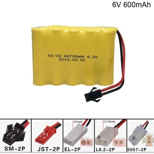 6v 700mah AA NI-CD M Battery for Electric toy RC car ship robot AA 6 v 700 mah Battery toy accessories free shipping