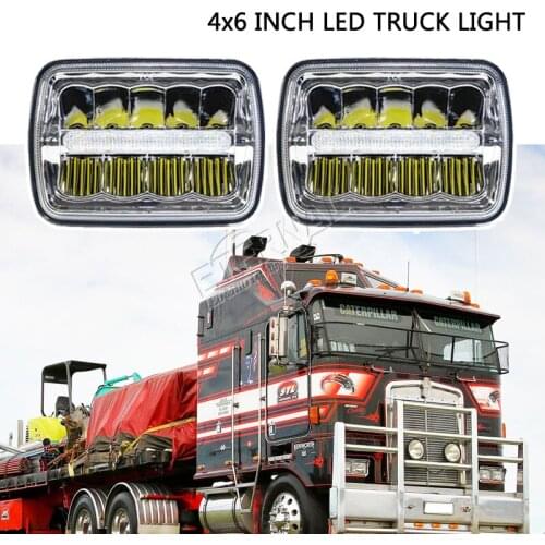 Free ship 4x6 LED headlight 45W truck headlamp H4 led kit H4651/H4652/H4656/H4666/H654 heavy duty trucks trailer transportation