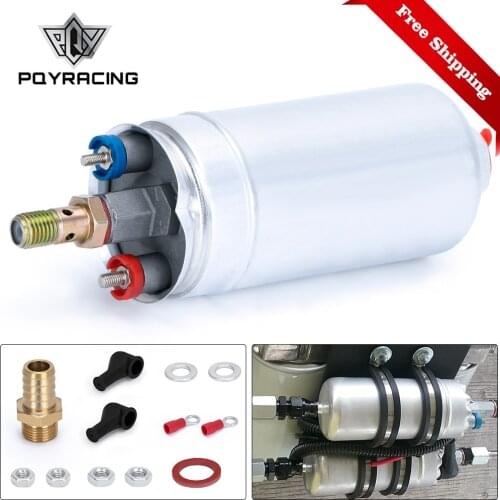 Free Shipping HIGH QUALITY Top External Fuel Pump 044 for OEM:0580 254 044 Poulor 300lph PQY-FPB044