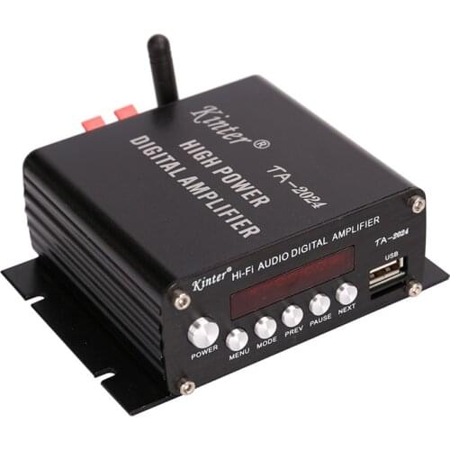 FM Radio Bluetooth-Compatible 2*40W Mp3 Player Audio Power Amplifier HiFi Car Home Theater Music AMP Mp3 Decoder 12V