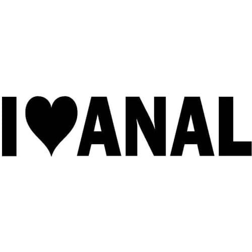 Hot Sell I LOVE ANAL Gay Pride Prank Joke Penis Butt Sex Car Stickers Decals Accessories Auto Decorative PVC 13cm X 4cm